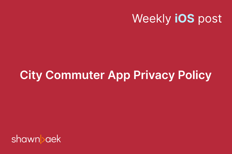City Commuter App Privacy Policy