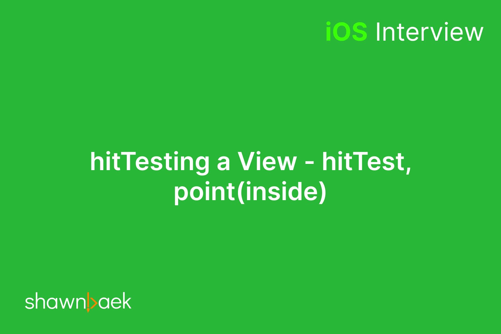 iOS, hitTesting a View – hitTest, point(inside)